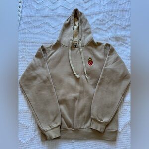 Ricardo Cavolo Tan Hoodie with Heart Patch